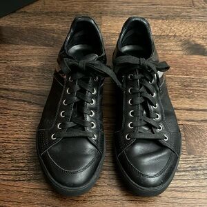 Dior black sneakers with silver stripe  Size 9 US 42EU